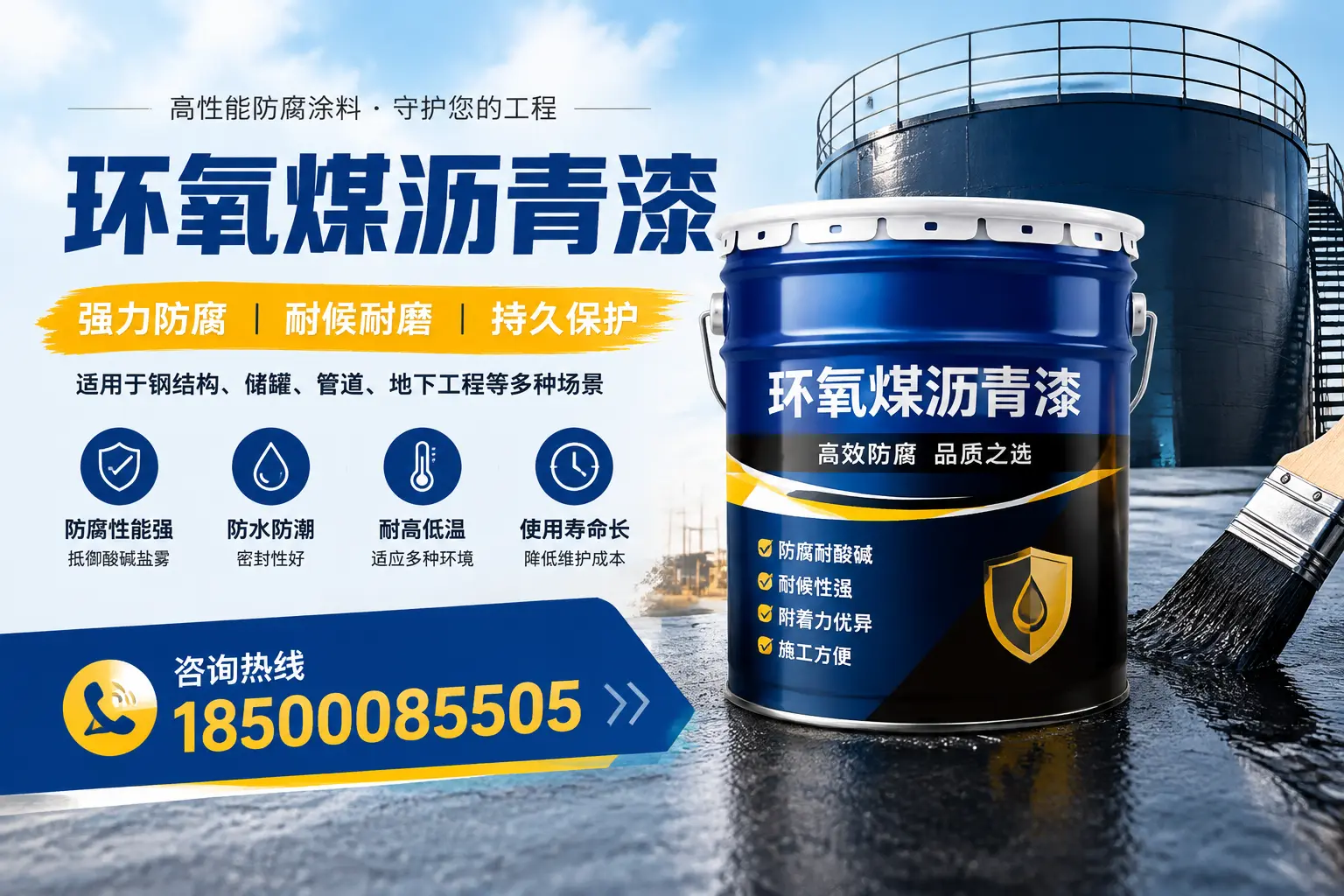 环氧煤沥青漆在工业中的应用,石河子企业的选择